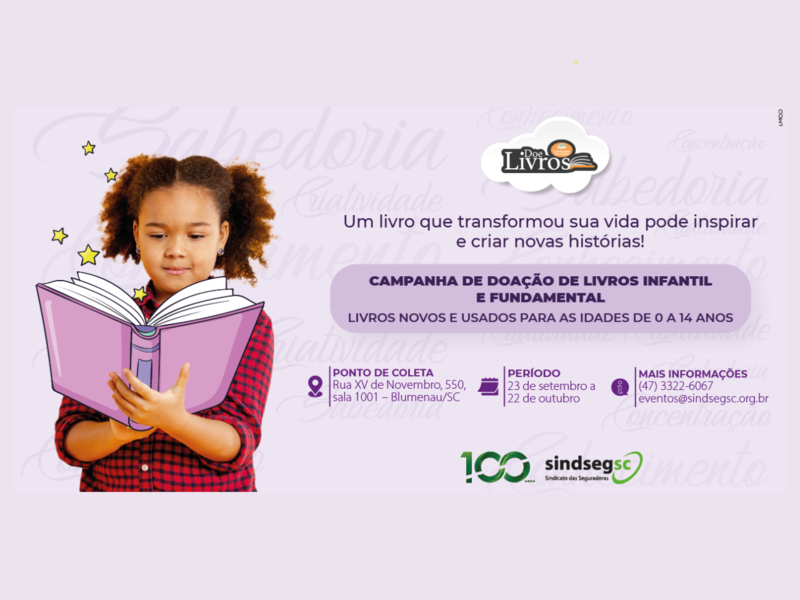 'sindsegsc-lanca-campanha-de-doacao-de-livros-infantojuvenis-como-parte-das-comemoracoes-de-100-anos'